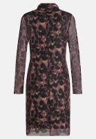Cartoon Mesh-Kleid mit Kragen