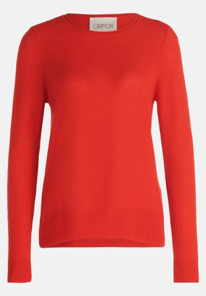 Cartoon Kaschmir-Pullover mit Rundhalsausschnitt
