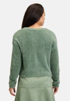 Cartoon Strick-Cardigan mit Knopfleiste