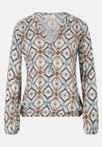 Cartoon Casual-Bluse mit Muster