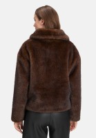 Cartoon Kunstfell-Jacke mit Eingrifftaschen