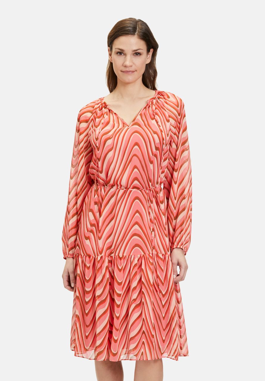 Cartoon Chiffonkleid langarm