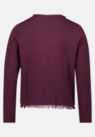 Cartoon Strick-Cardigan mit Fransen