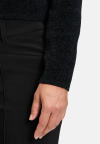 Cartoon Strick-Cardigan mit Rundhalsausschnitt