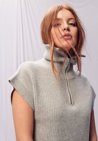 Cartoon Strickpullover mit Kragen