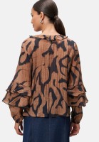 zero Crinkle-Bluse mit Volants | Betty Barclay