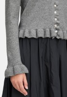 Cartoon Cardigan mit Rüschen