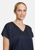 Vera Mont Satin-Bluse mit V-Ausschnitt