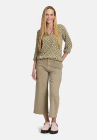 Cartoon Casual-Bluse mit Muster