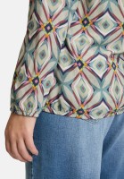 Cartoon Casual-Bluse mit Muster