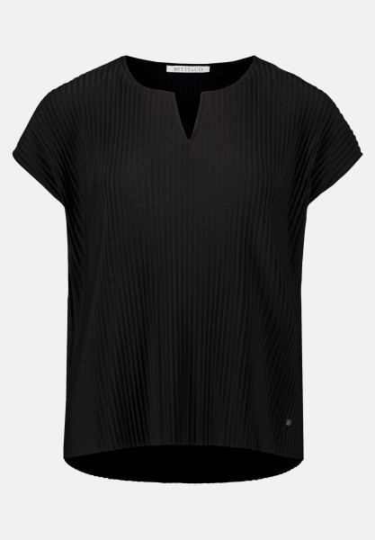 BETTY & CO Kurzarm-Shirt mit Plissee