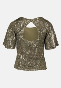 Vera Mont Pailletten-Bluse mit Flügelärmeln