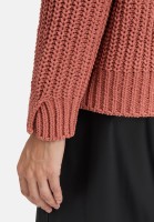 Cartoon Strickpullover mit Stehkragen