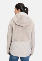 Amber & June Plüschjacke mit Kapuze
