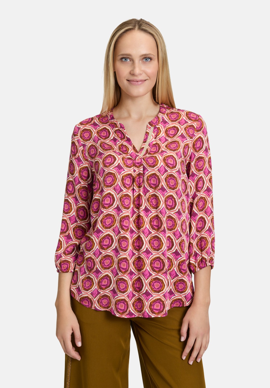 Cartoon Blusenshirt mit Muster