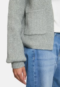 Cartoon Strick-Cardigan mit Taschen