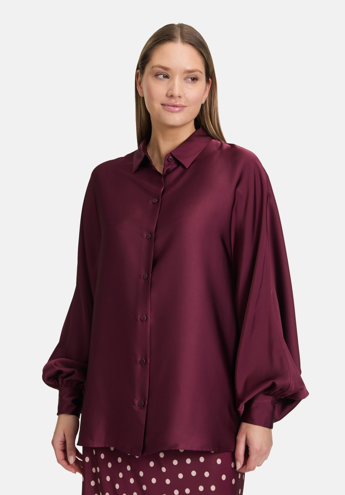 Vera Mont Satin-Bluse mit Kragen