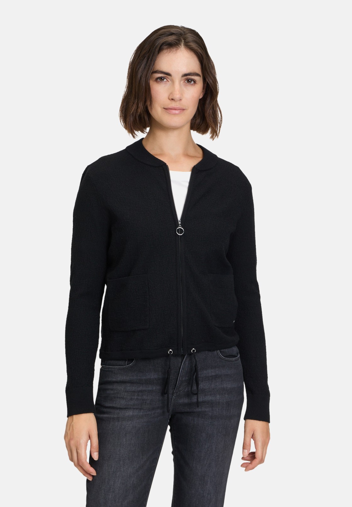 BETTY & CO Strick-Cardigan mit Reißverschluss