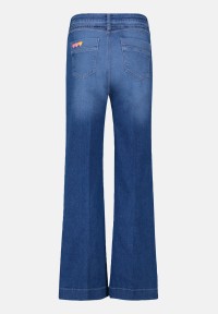 Cartoon Stretch-Jeans mit Stickerei