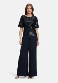 Vera Mont Pailletten-Bluse mit Flügelärmeln