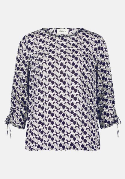 Cartoon Casual-Bluse mit Muster