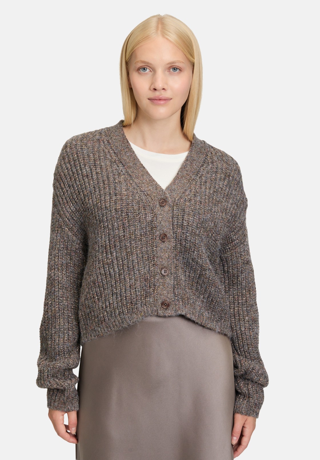 Cartoon Cardigan mit V-Ausschnitt