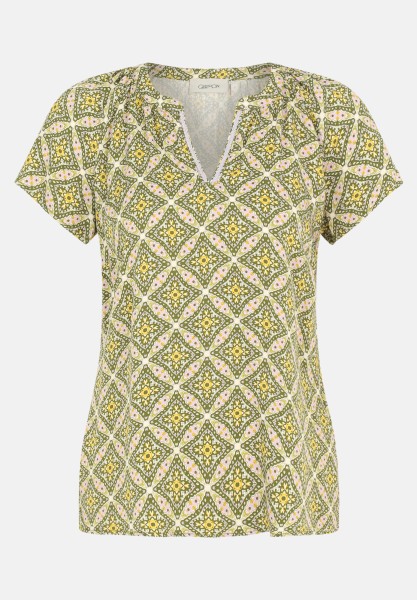 Cartoon Blusenshirt mit Muster