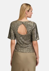 Vera Mont Pailletten-Bluse mit Flügelärmeln