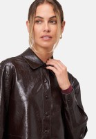 zero Hemdbluse im Lederlook Knopfleiste | Betty Barclay