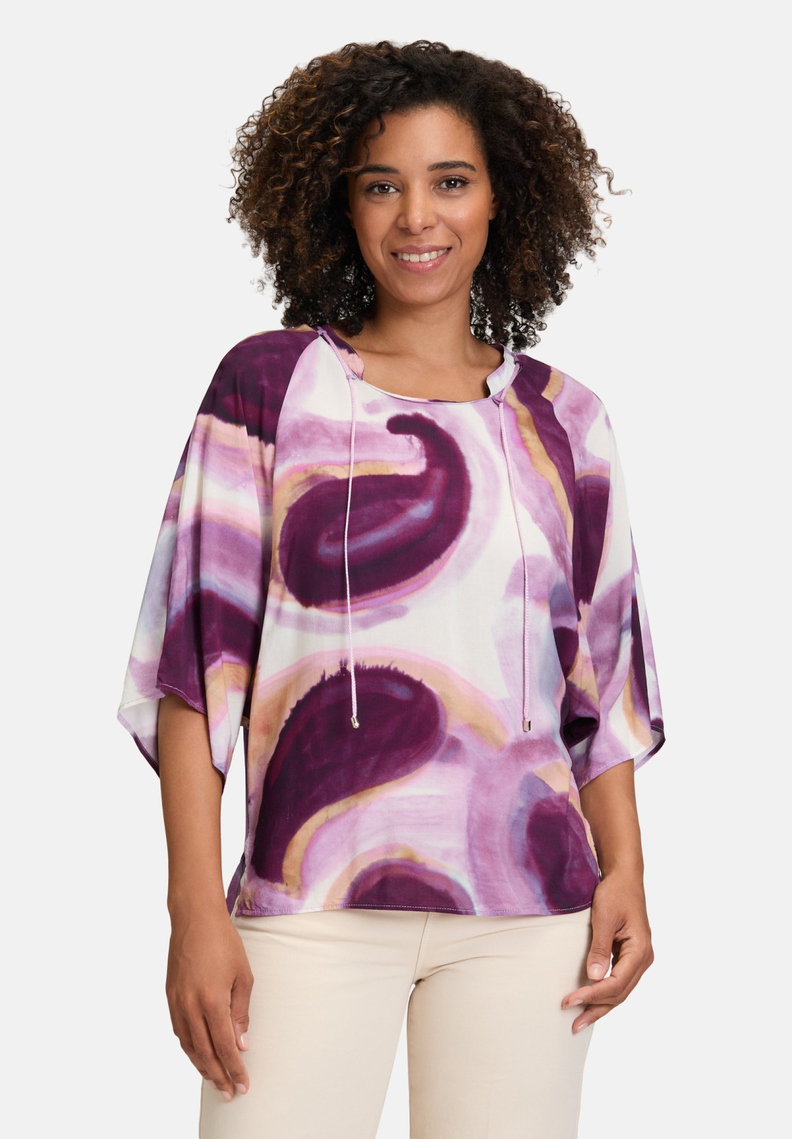Cartoon Casual-Bluse mit Muster