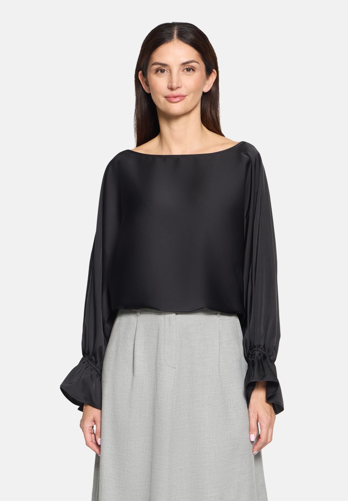 Betty Barclay Satin-Bluse mit U-Boot-Ausschnitt