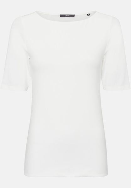 zero Baumwoll T-Shirt mit U-Boot Ausschnitt | Betty Barclay