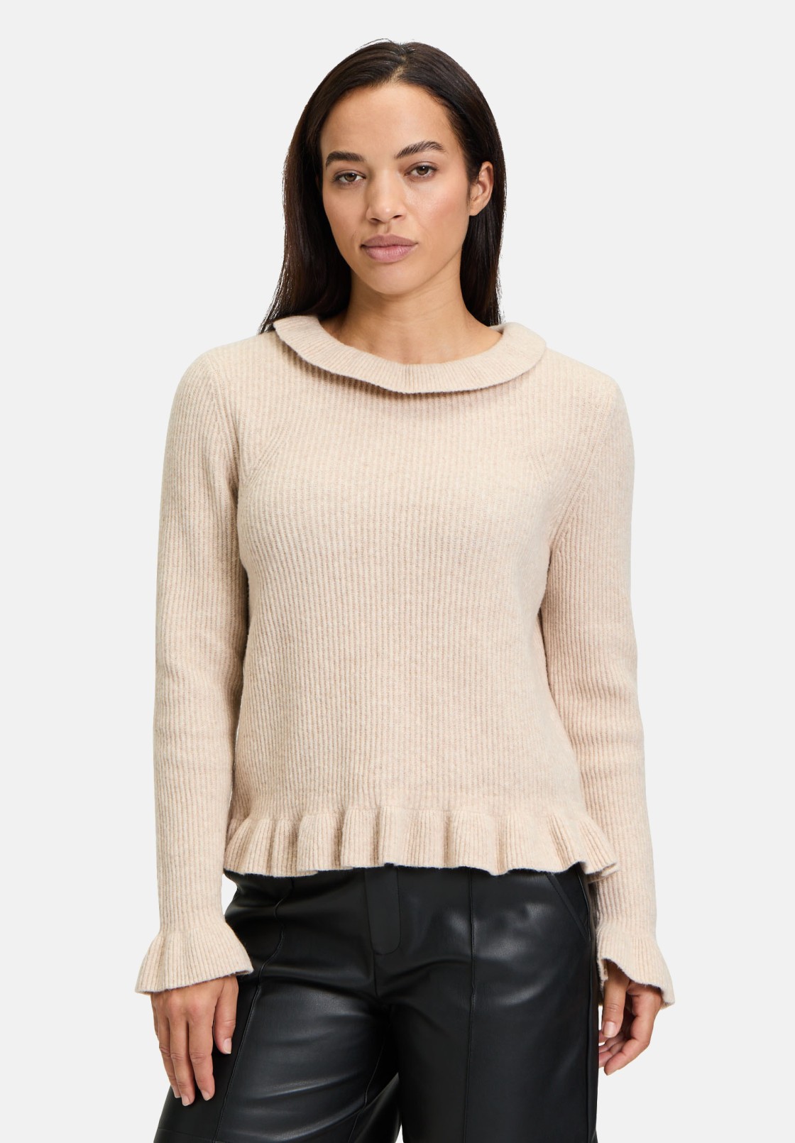 Cartoon Strickpullover mit Rüschen