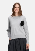 Cartoon Strickpullover mit Rundhalsausschnitt