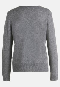Cartoon Kaschmir-Pullover mit Rundhalsausschnitt