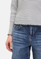 Cartoon Langarm-Shirt mit Kragen