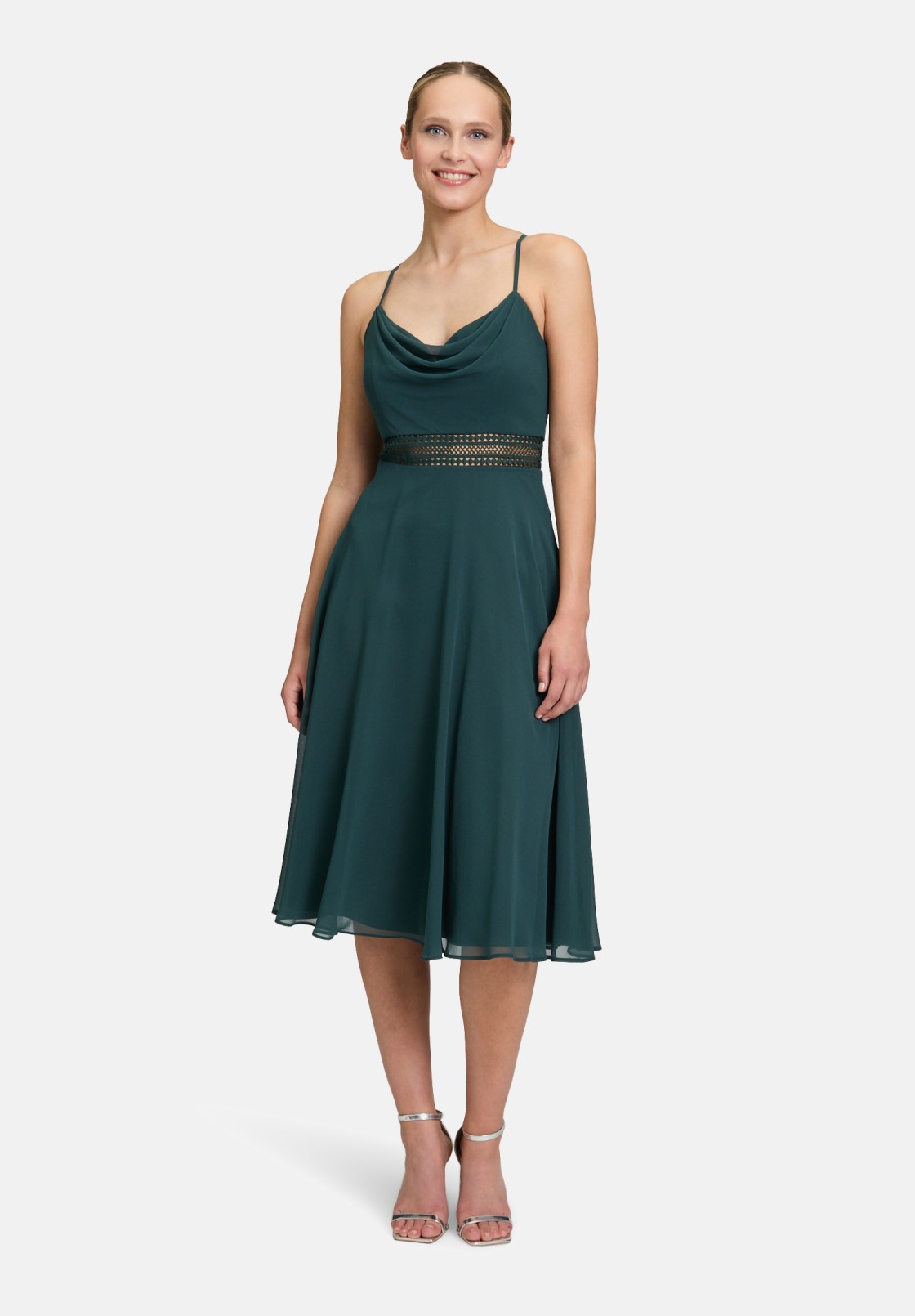 Vera Mont Cocktailkleid mit Wasserfallausschnitt
