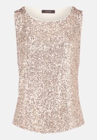 Vera Mont Pailletten-Top ohne Arm
