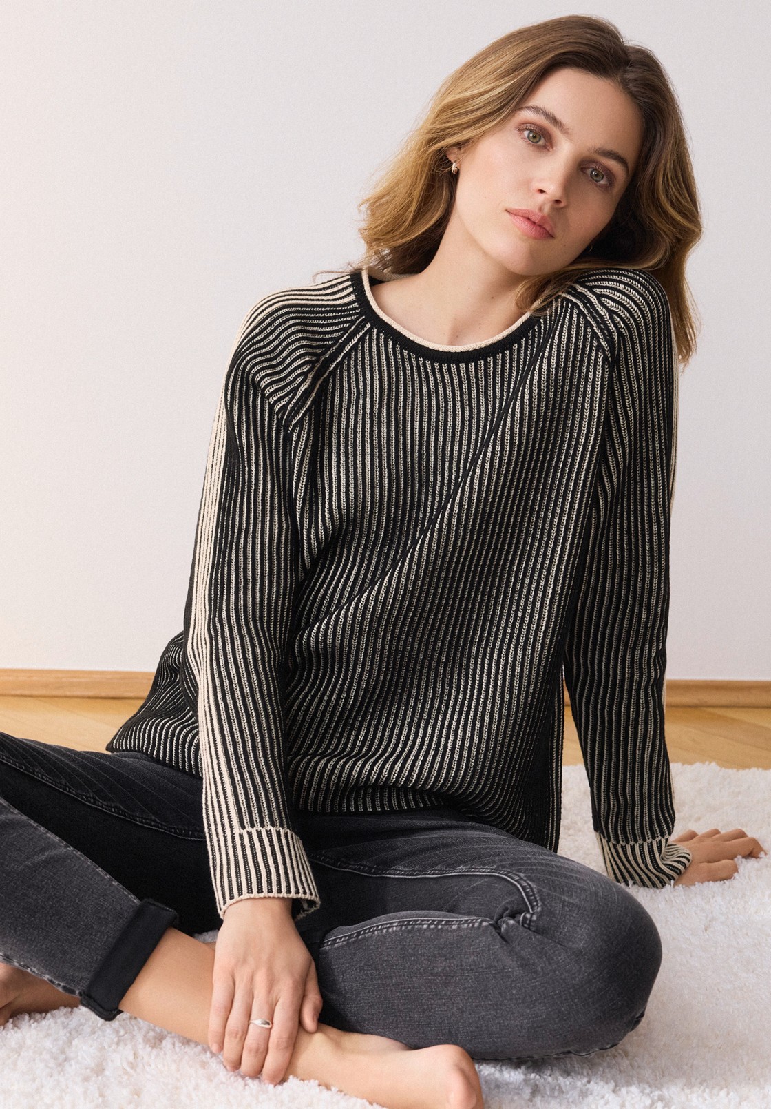 Betty Barclay Grobstrick-Pullover mit Rippenstruktur