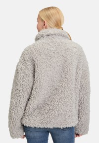 Amber & June Plüschjacke mit Stehkragen