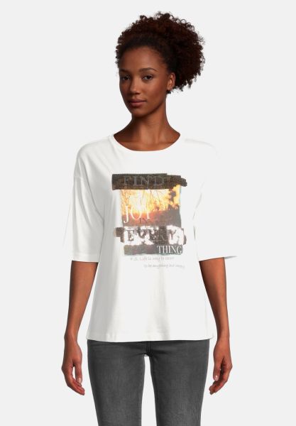Cartoon Printshirt mit Pailletten