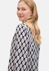 Cartoon Casual-Bluse mit Raffung