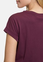Cartoon Rundhals-Shirt mit Ärmelaufschlag