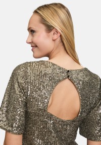 Vera Mont Pailletten-Bluse mit Flügelärmeln