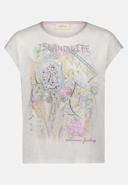 Cartoon Rundhals-Shirt mit Placement