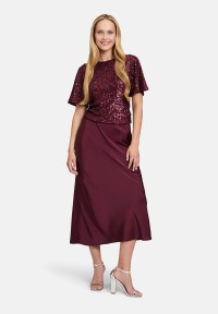 Vera Mont Pailletten-Bluse mit Flügelärmeln