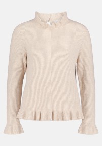 Cartoon Strickpullover mit Stehkragen