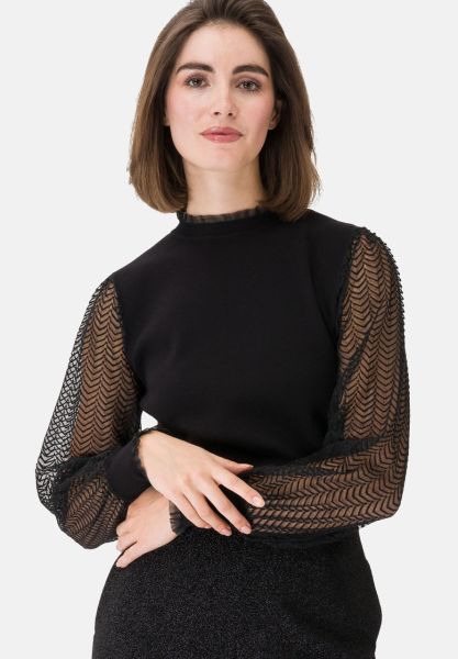 zero Pullover mit transparenten Ärmeln | Betty Barclay