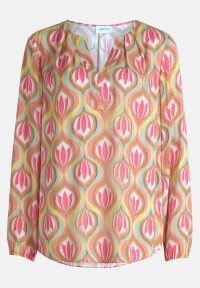 Cartoon Casual-Bluse mit Muster