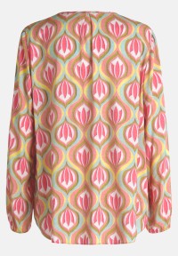 Cartoon Casual-Bluse mit Muster